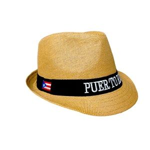 Hat with Puerto Rico ribbon on the brim. Onesize.
Khaki. Handcrafted from PR.